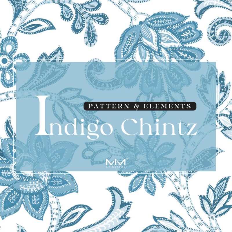 Indigo Chintz - Before